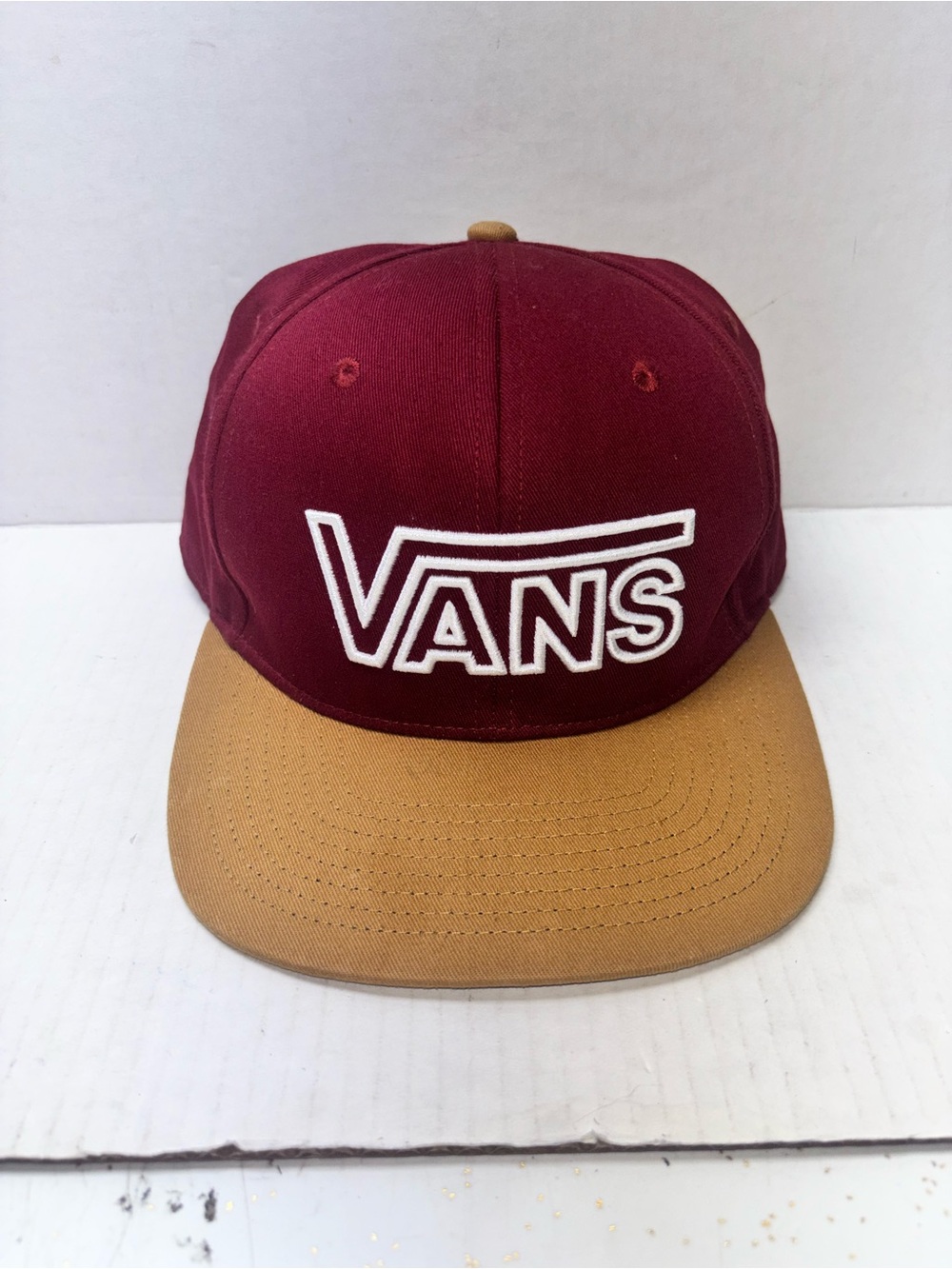 Vans Red and Tan Snapback Hat